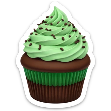 chocolate mint cupcate sticker
