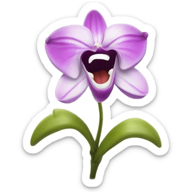 a laughing orchid sticker