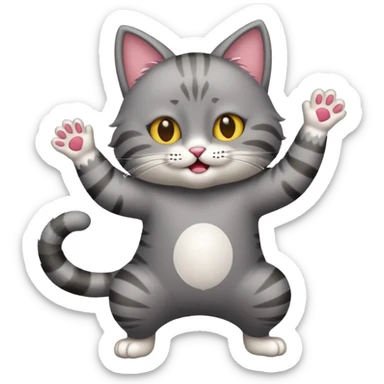 A cat doing the ay mi gatito dance sticker