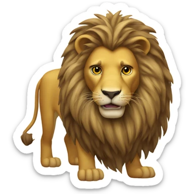 Lion saying fuck around and find out sticker