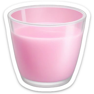 Pink milk glass sticker