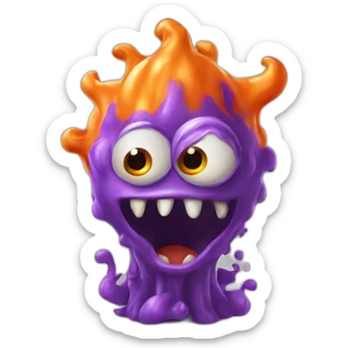 Smell - monster - in- valencia-flag-colors sticker