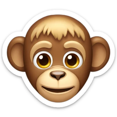 monkey with ears sticker