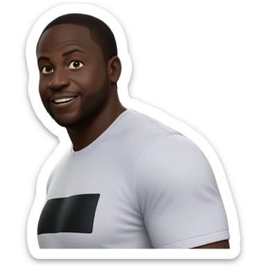dark-skinned male in white shirt sticker