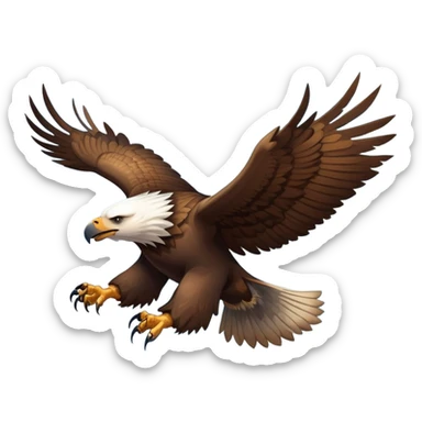 Imagine a majestic bear soaring through the sky, its powerful body covered in lifelike fur while massive, eagle-like wings spread wide. Each feather is meticulously detailed, capturing movement as it glides through wispy clouds. Its deep eyes exude wisdom and serenity, blending earthly strength with celestial grace in a breathtaking fusion of nature and fantasy.








 sticker