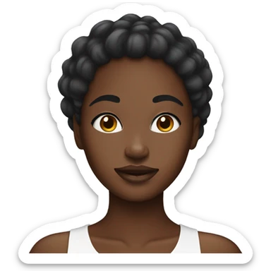 Black girl doing skincare sticker