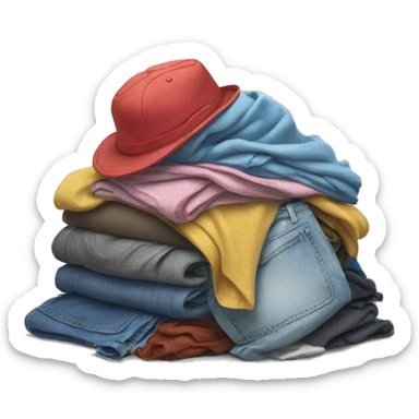 pile of clothes sticker
