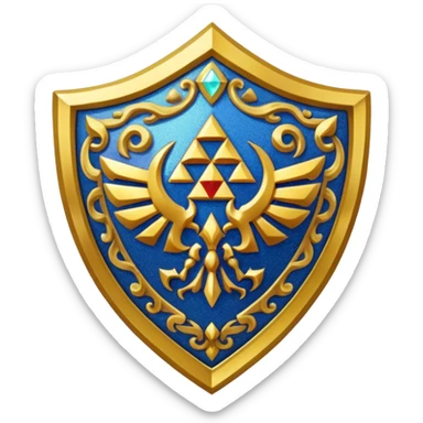 glitter shield Hylian sticker