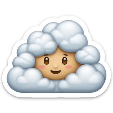 cloud in brown color sticker