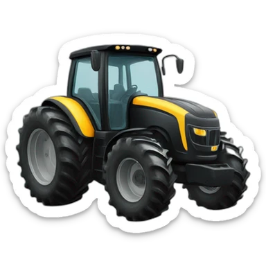 black tractor sticker