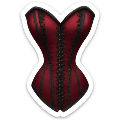 Dark red corset sticker