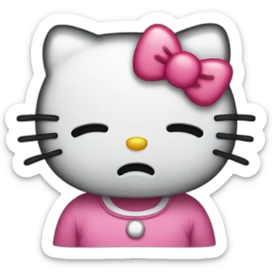 hello kitty crying sticker