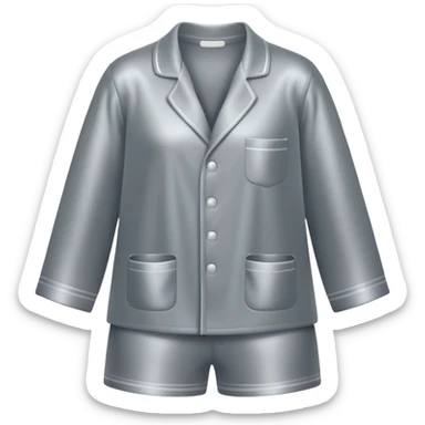 Grey satin pajamas sticker