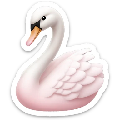 pastel pink swan sticker