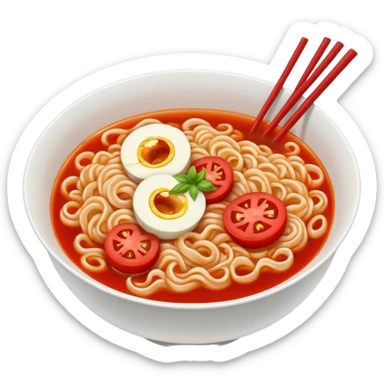 The sun's tomato ramen sticker