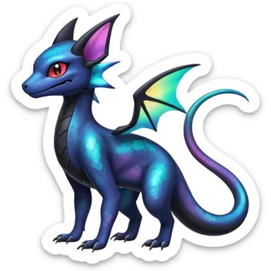 Shiny Nebulae Salandit-Noivern-Umbreon-Hybrid (Full body) sticker
