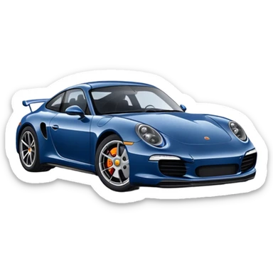 Dark blue Porsche  sticker
