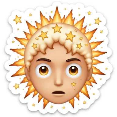 face with exploding mind and stars in eyes sticker