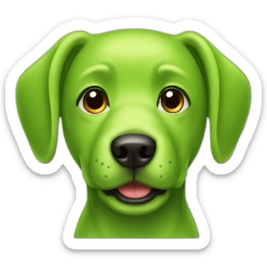 lime green dog sticker