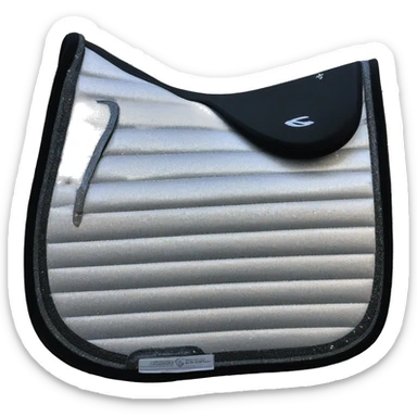 Saddle pad black with glitter  sticker
