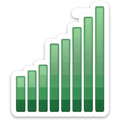 bar chart with green taller than grey sticker