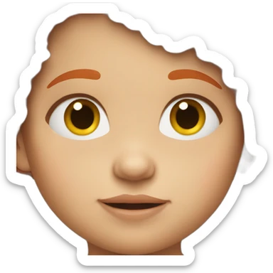 toddler with red hair sticker