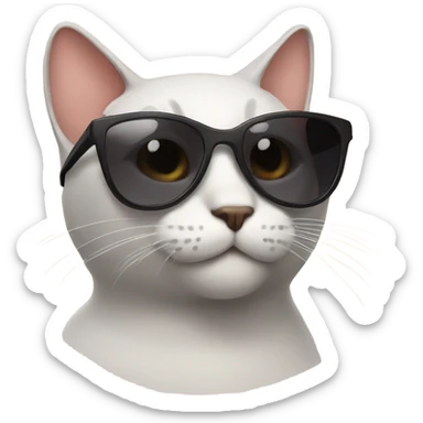 Cat with sunglasses sticker