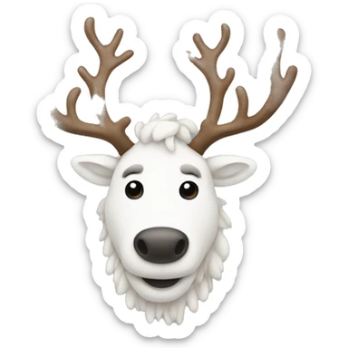 White-reindeer sticker