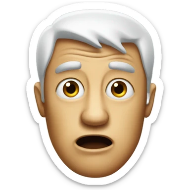 Fried man gasp sticker