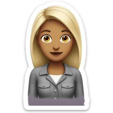 girl go to the work  sticker