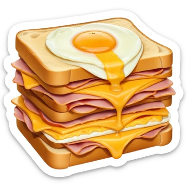 ham egg and cheese sandwich with the egg on the inside sticker