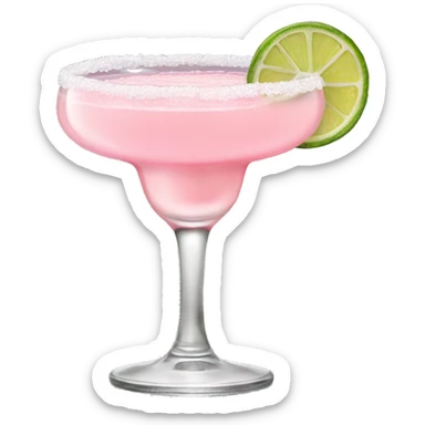 baby pink margarita in glass sticker