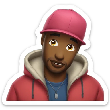 Mec cagoule rap sticker