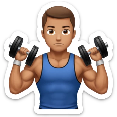 Weight lifter sticker