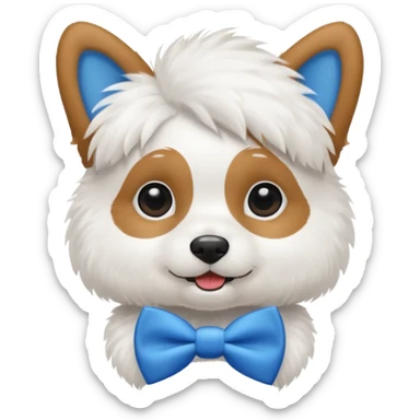 Groom dog with bowtie sticker