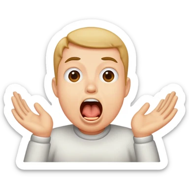 Person burping sticker