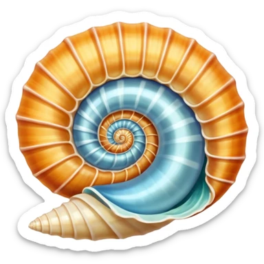 Scientific artistic pic of a 🐚  sticker
