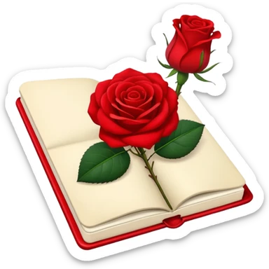 notebook and Rose sticker