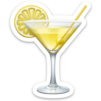 Lemon Drop Sparkles Martini Sugar Rim sticker