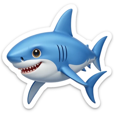 Please create the shark emoji with star eyes for me to copy and paste sticker