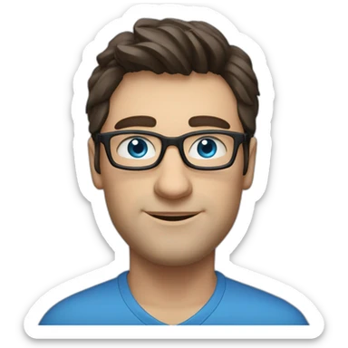 alex yurkevich, man with dark hair, blue eyes, glasses, developer, govar app founder sticker