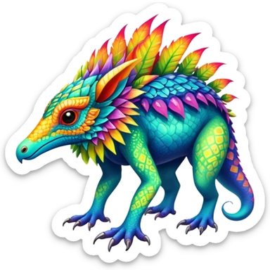 Colorful Exotic Pokémon-Digimon-Monster-Beast-Fakémon-hybrid-creature (full body) sticker