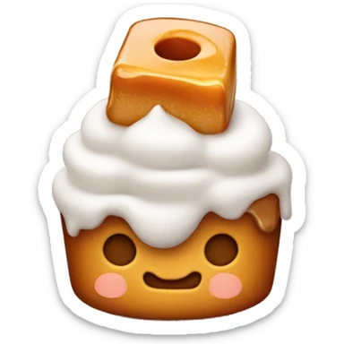 Sugar with caramel sticker