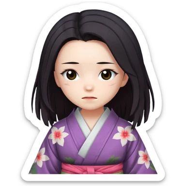 nezuko but bad and cute sticker