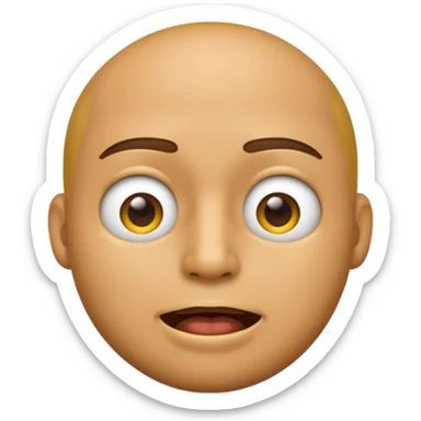 a yellow male emoji with a closed mouth sticker