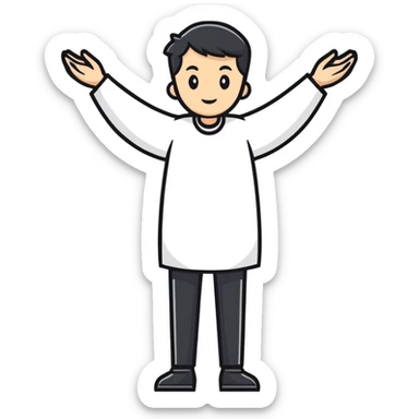 Shrugging shoulders sticker