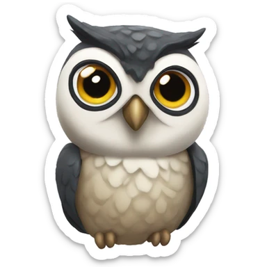 Just an owl head and wears freshness sticker