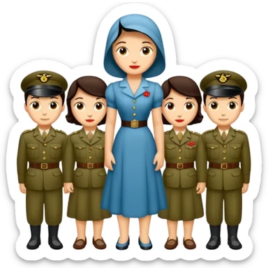 1940 takım elbise giyinen insanlar sticker