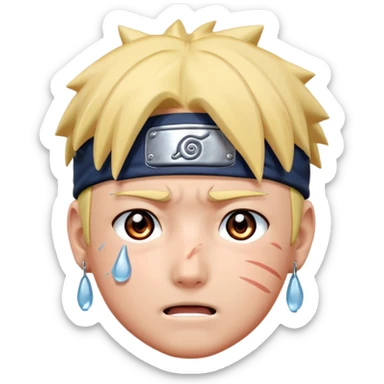 naruto face with tears of joy sticker
