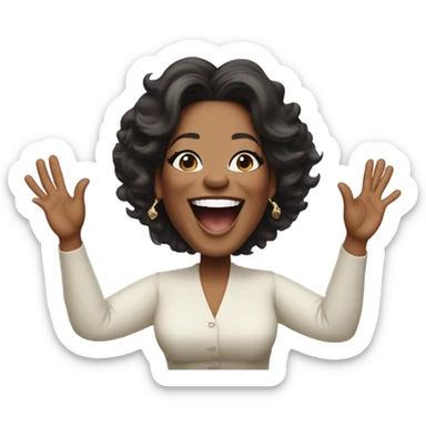 Oprah Winfrey praising God sticker